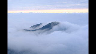 大屯山夕陽雲海 縮時攝影