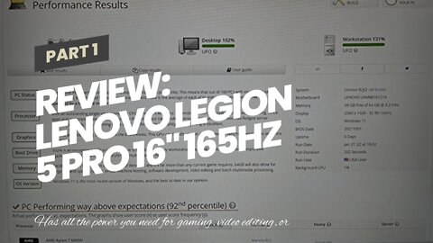 Review: Lenovo Legion 5 Pro 16" 165Hz QHD IPS NVIDIA G-Sync 500 nits Gaming Laptop AMD Ryzen 7-...