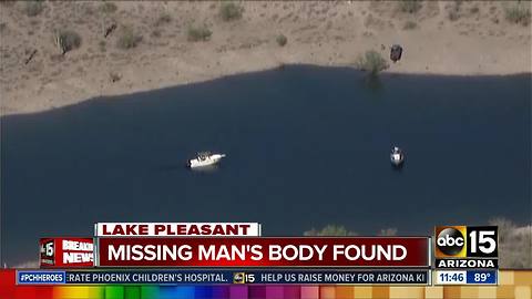 Missing man's body found at Lake Pleasant