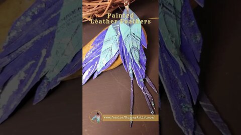 BLUE RIVERS, 6-inch, leather feather earrings