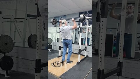 220lbs Military 🪖 press, 61 years old