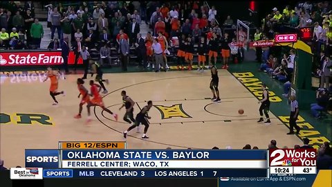 14 points, 6 blocks for Yor Anei as Oklahoma State upsets Baylor, 67-64