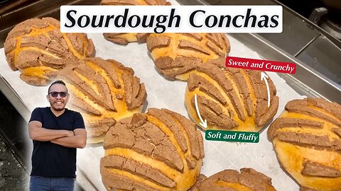 Take 5 mins and learn to make SOURDOUGH CONCHAS (feat. @AKneadtoBake)