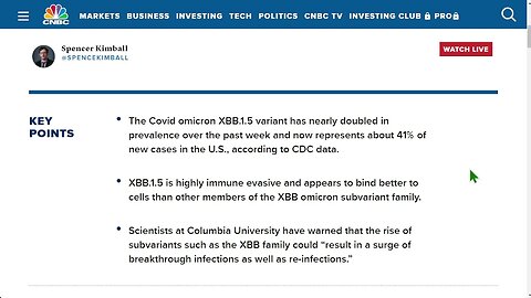高度免疫的逃避性 omicron XBB.1.5 變種在美國迅速成為主流，因為它每週翻一番