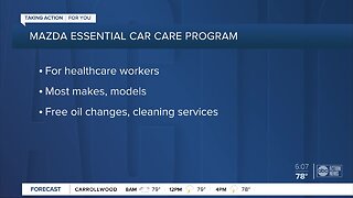 Mazda giving healthcare workers free oil changes, cleaning services