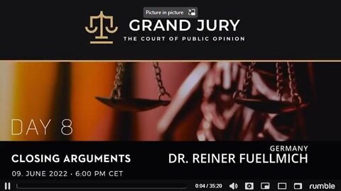 🎯 Closing Arguments By Attorney Dr. Reiner Fuellmich - The Plandemic and Vaccines are a Planned Genocide and He Names Those Responsible..