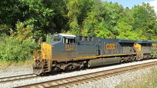 CSX Intermodal/Autorack/Manifest Mixed Freight Train with SD70MAC Sullivan, Ohio September 26, 2020