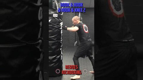 Heroes Training Center | Kickboxing & MMA "How To Double Up" Hook & Hook & Hook & Knee 2 BH #Shorts