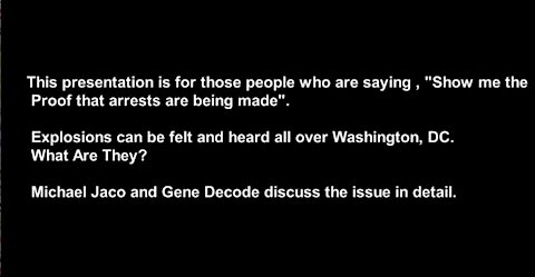 EXPLOSIONS UNDER the WHITEHOUSE FELT & HEARD IN WASHINGTON DC