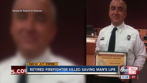 Retired firefighter killed saving man's life