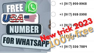 how to get free USA 🇺🇲 number for Whatsapp verification 2023 | free US Whatsapp number 2023