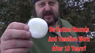 Cotton Rounds And Vaseline After About 10 Years Of Storage