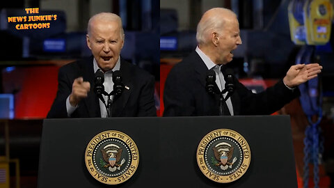 Biden Clown Show: "Look, my Marine has a code to blow up the world... we created over 14 million brand new jobs... I cut the federal deficit by over $7 billion!... Congressman Trump..."