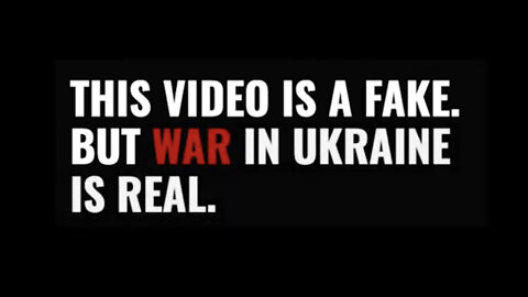 This video is a fake.Bud WAR in Ukraine so real.
