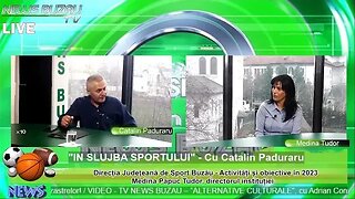 LIVE - TV NEWS BUZAU – “IN SLUJBA SPORTULUI", cu Catalin Paduraru. Direcția Județeană de Sport Bu…