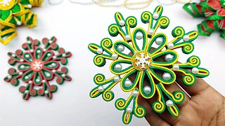 🎄 Christmas Crafts Idea 🎄 How to Make Christmas Snowflake ❄ Easy & Quick Christmas Ornaments