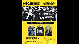 NICE4Workers Fallen Worker Day Rally 5 Little West 12th St NY NY #WorkersMemorialDay 4/28/23