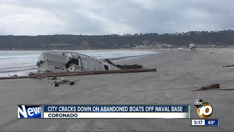 San Diego cracks down on abandoned boats off naval base