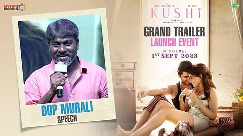 DOP Murali Speech | Kushi Trailer | Kushi Audio Launch | Vijay Devarkonda | Samantha | Malik |