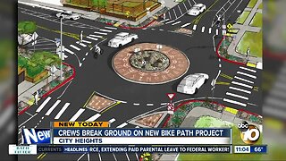 Crews break ground on Mid-City bike path