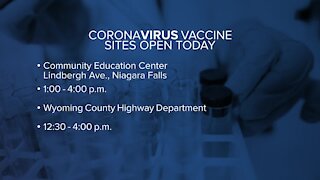 Mass vaccination site at Keybank center opens today, others in WNY open as well