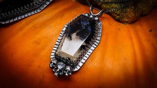 Making Gothic Silver Skull & Casket Necklace