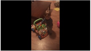 Baby Boy Loves To Dance To The Music Of His Walker
