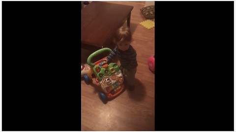 Baby Boy Loves To Dance To The Music Of His Walker