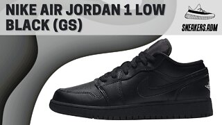 Nike Air Jordan 1 Low Black (GS) - 553560-006 - @SneakersADM