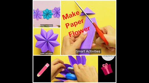 DIY Paper Flower for wall decoration