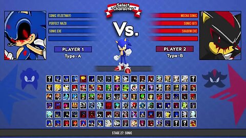 Fleetway sonic & Perfect nazo & Sonic exe VS Mecha Sonic & Sonic GT & Shadow exeISonicMugenBattleHD