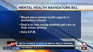Lee County School Board to approve mental health navigators for elementary schools