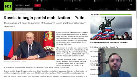 Putin addresses nation over referendums and partial military mobilization