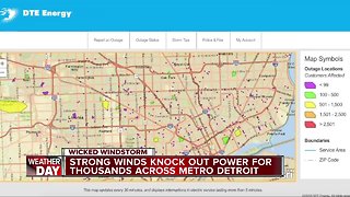 DTE working to get power restored after high winds