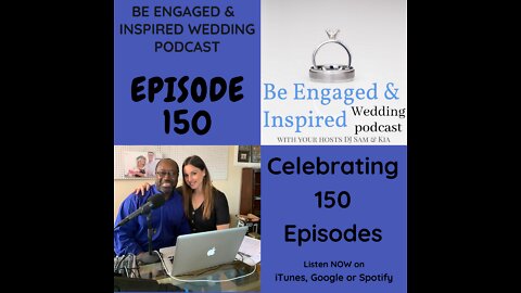 Be Engaged and Inspired Wedding Podcast Episode 150: Celebrating 150 Episodes and Year In Review.