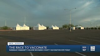 Glendale Community College opens as coronavirus vaccine site