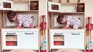 Silly Toddler Always Finds A Way To Do Something Sketchy