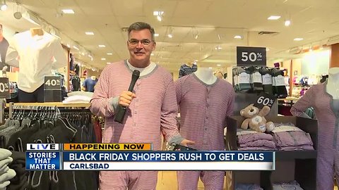 10News reporter gets into the Black Friday mood