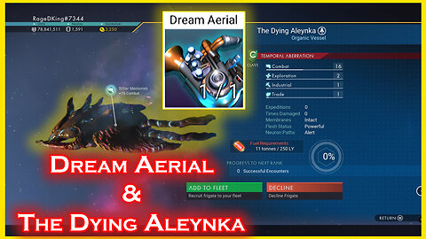 Dream Aerial & The Dying Aleynka Organic Frigate | No Mans Sky | Rumble Exlcusive