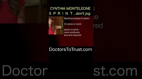 CYNTHIA MONTELEONE: Sprinting is super effective for health and weight loss. Jogging=joint pain!!