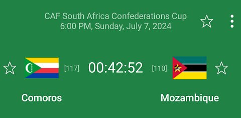 Comoros vs Mozambique CAF South Africa Confederations Cup Live Score Today July 07, 2024