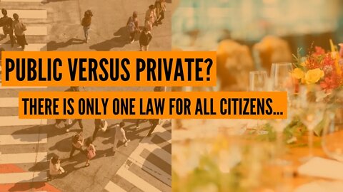 Excerpt: "Public Vs. Private?... There Is Only ONE LAW For All Citizens... Just NATIONAL LAW"