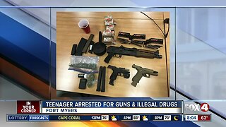 Teenager arrested for guns and illegal drugs