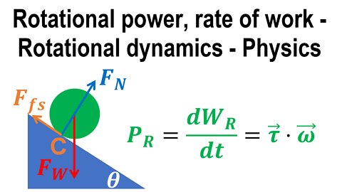 Rotational power, rate of work - Rotational dynamics - Classical mechanics - Physics