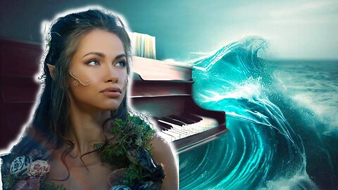 Fantasy Piano Music with Ocean Waves