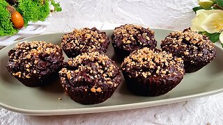 Chocolate muffins with only 3 ingredients! WITHOUT flour, butter or sugar!