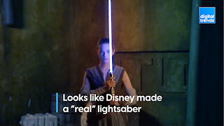 Looks like Disney made a "real" lightsaber.