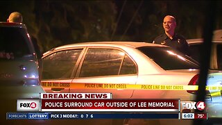 Police investigate car parked outside Lee Memorial emergency room