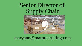 Senior Director of Supply Chain
