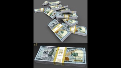 The Dollars 3d model. Lowpoly